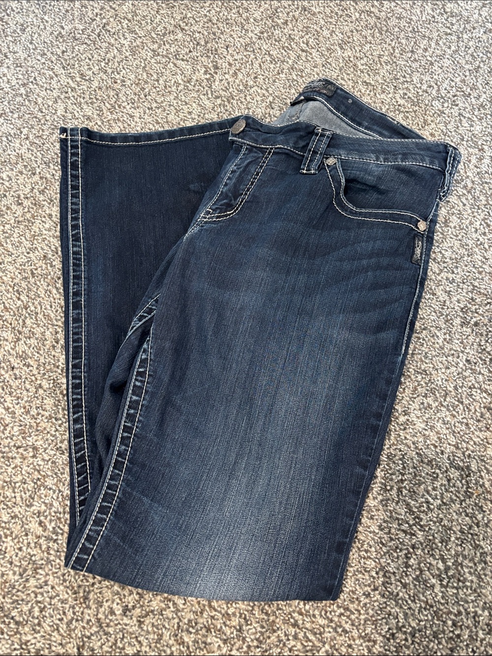 Women’s Silver Dark Blue Women's Stretch Jeans size 16/L33